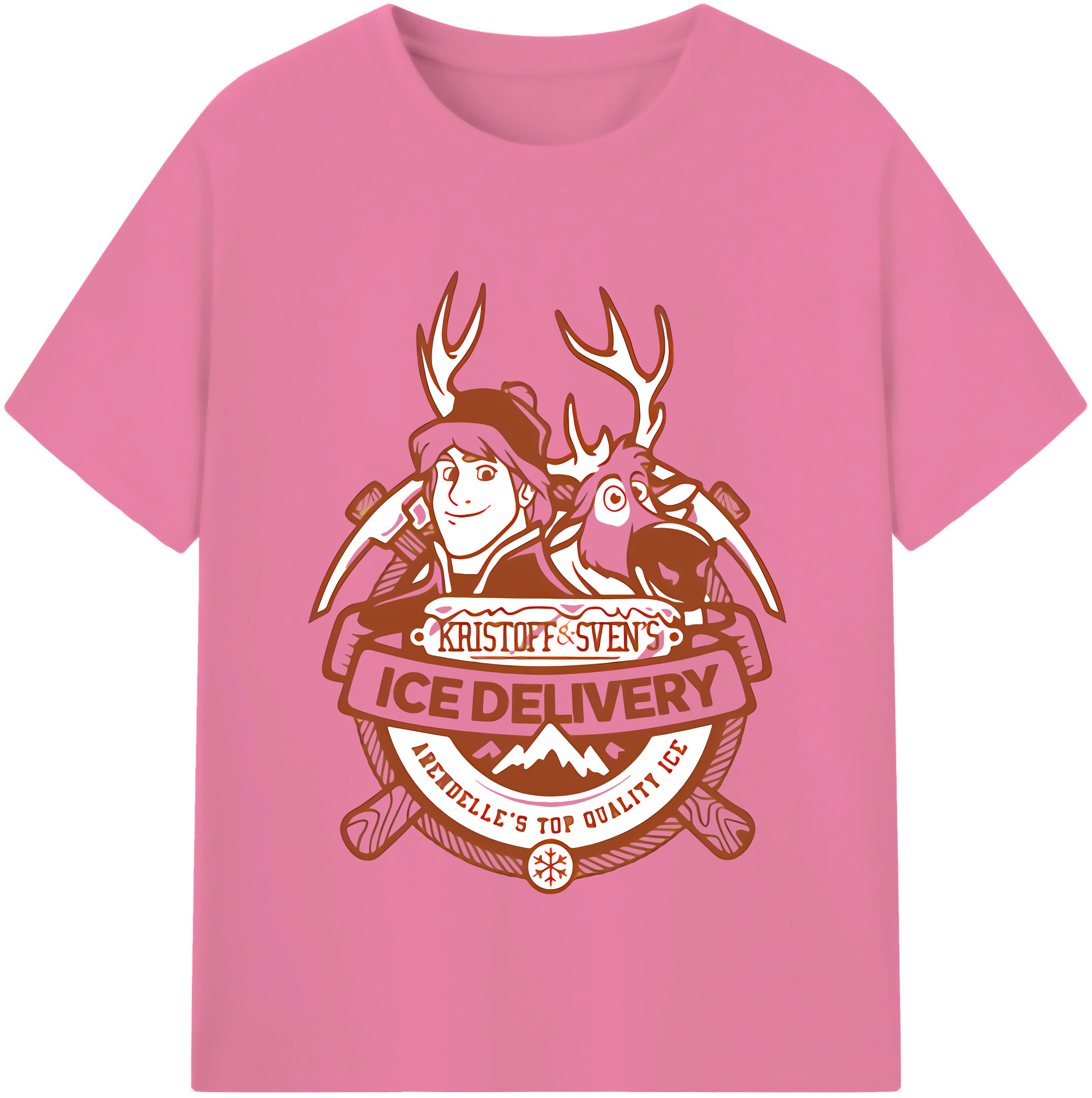 （画像用） アナと雪の女王 アンナ エルサ Frozen Anna Elsa 綿100％半袖Tシャツ（フロントプリント）